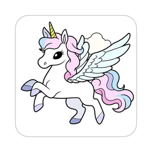 زیر لیوانی کاکتی طرح اسب تک شاخ و یونیکورن مدل mp29995