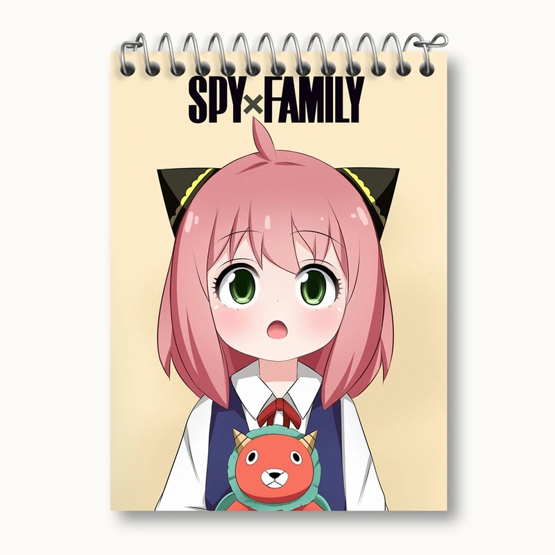 دفتر یادداشت 50 برگ خندالو مدل آنیا فورجر انیمه اسپای ایکس فمیلی Spy x Family کد 17720
