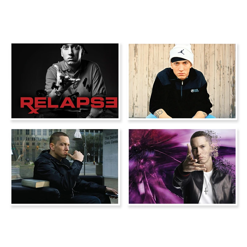 پوستر طرح Eminem کد A-1724 مجموعه 4 عددی