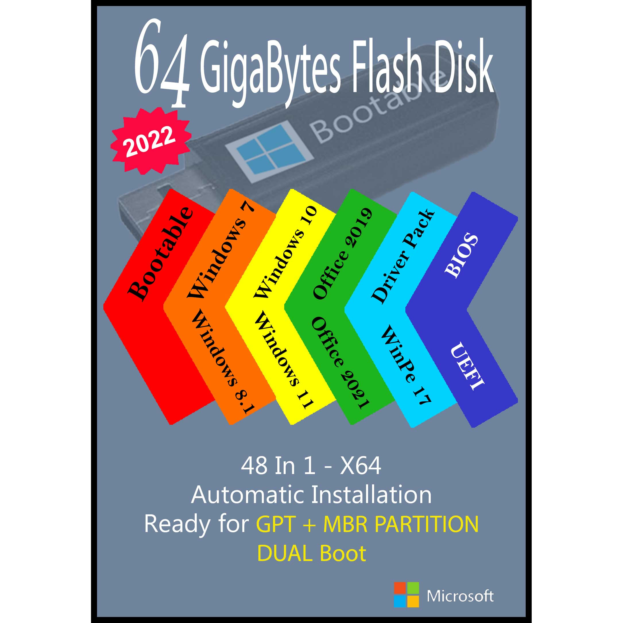 سیستم عامل Windows 7 8.1 10 11 - 48 In 1 - X64 - Office 2019-2021 - Driver Pack 2022 نشر مایکروسافت سیستم عامل Windows 7 8.1 10 11 - 48 In 1 - X64 - Office 2019-2021 - Driver Pack 2022 نشر مایکروسافت
