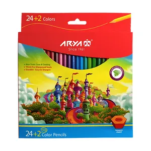 مداد رنگی 24 رنگ آریا طرح قلعه فانتزی