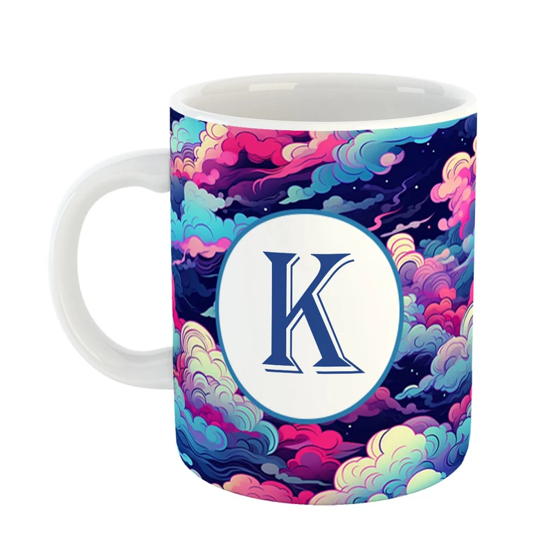 ماگ پاد افرین مدل فانتزی طرح حرف K کد 15