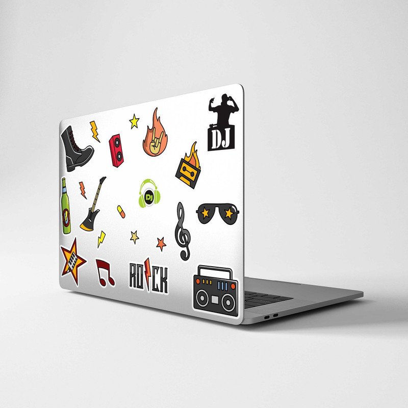 استیکر لپ تاپ مدل dj set مجموعه 20 عددی 2
