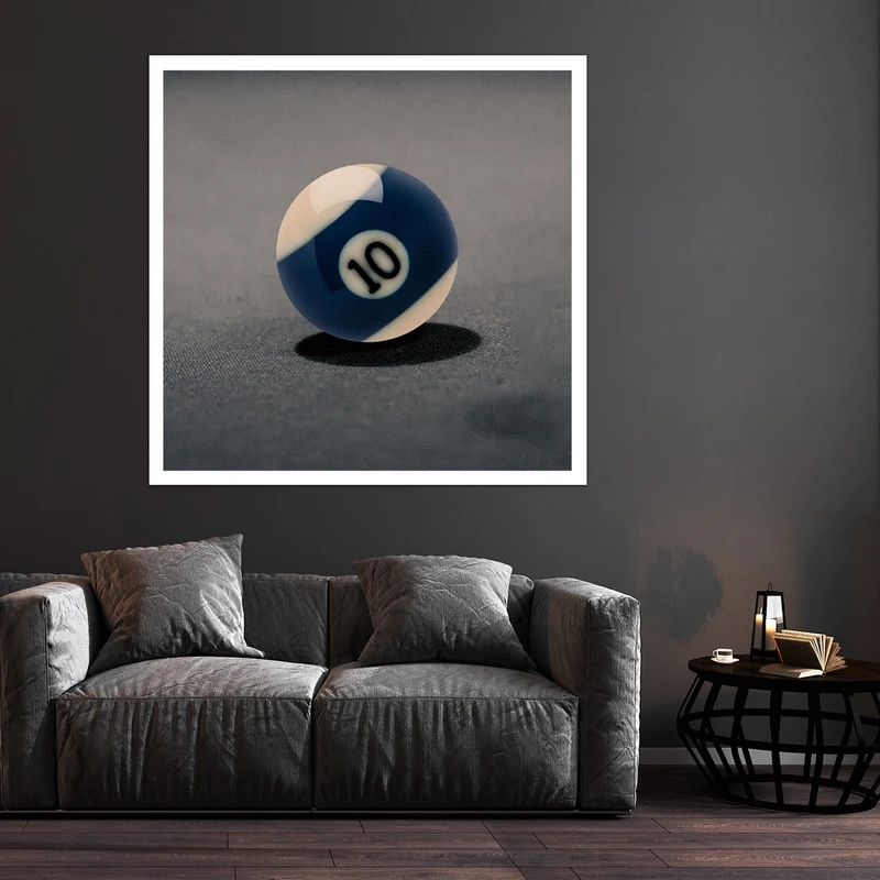 تابلو بکلیت طرح توپ بیلیارد شماره 10 مدل قاب شاسی W-S7488