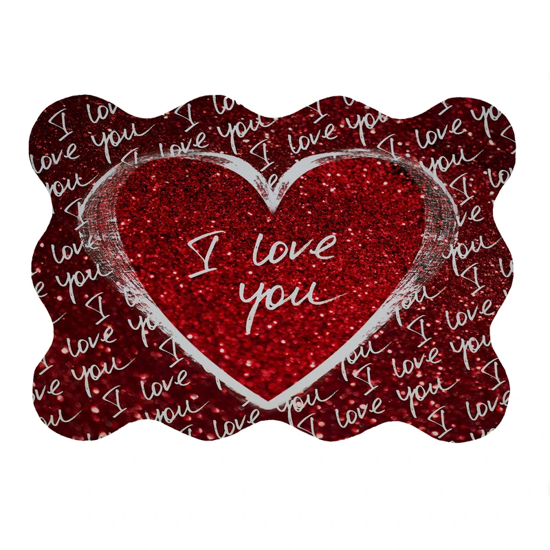 پادری مدل دالبر طرح قلب کد 6232 سایز 80x110 سانتی متر 