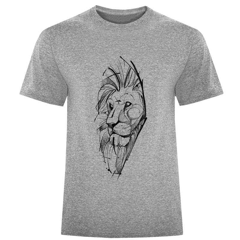 تی شرت آستین کوتاه مردانه مدل شیر D420