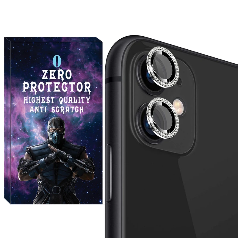 محافظ لنز دوربین زیرو مدل Ring-Diamond مناسب برای گوشی موبایل اپل Iphone 11