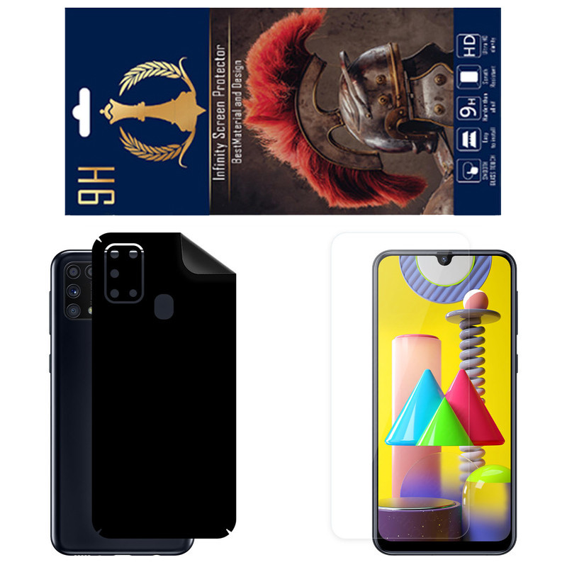 برچسب پوششی اینفینیتی مدل RG مناسب برای گوشی موبایل سامسونگ Galaxy M31 به همراه محافظ صفحه نمایش