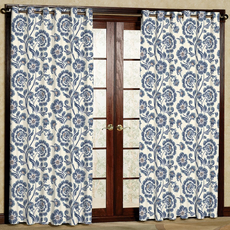 پرده مدل گل برگ هازان پانچی کد 4136 سایز 140x200 سانتی متر