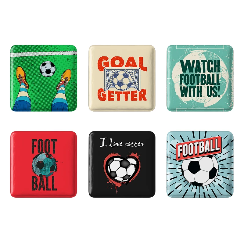 مگنت خندالو طرح فوتبال Football کد 1664A مجموعه 6 عددی