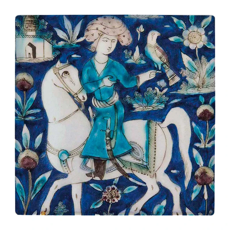 زیر لیوانی  طرح نگارگری شاهزاده ایرانی کد    4792326_3440