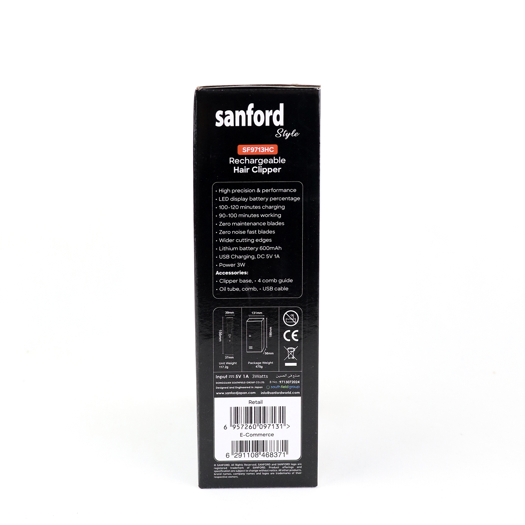 ماشین اصلاح موی سر و صورت شارژی سانفورد مدل SF9713HC