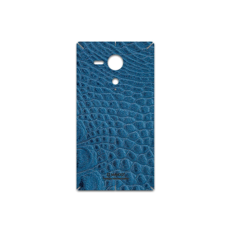 برچسب پوششی ماهوت مدل Blue-Crocodile-Leather مناسب برای گوشی موبایل سونی Xperia SP