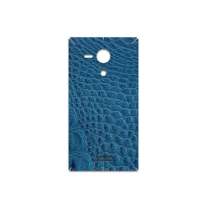 MAHOOT Blue-Crocodile-Leather Cover Sticker for Sony Xperia SP