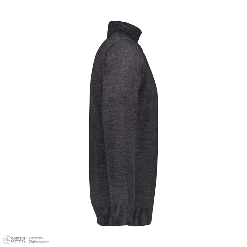 پلیور یقه اسکی مردانه تریکو پاییزان مدل PE700 رنگ زغالی