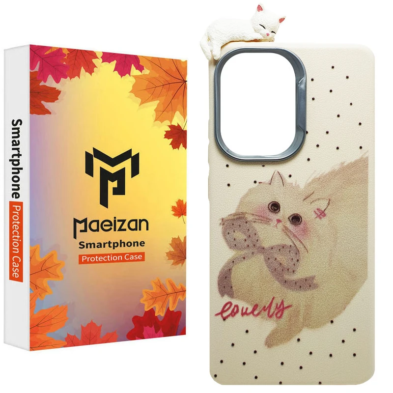 کاور پاییزان مدل گربه طرح لاکچری مناسب برای گوشی سامسونگ Galaxy A12 / M12 / F12 