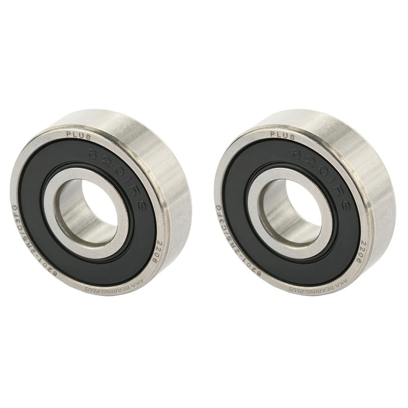 بلبرینگ آکا بلبرینگ پلاس مدل 6201 2RS FG C3 مجموعه 2 عددی