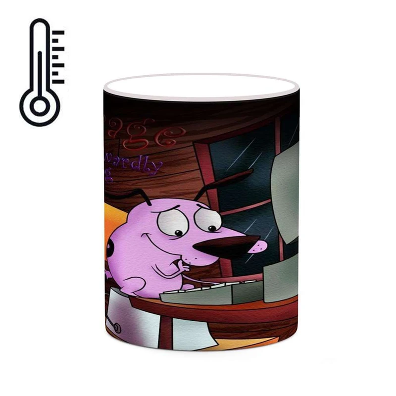 ماگ حرارتی کاکتی مدل کارتون Courage The Cowardly Dog کد mgh22432