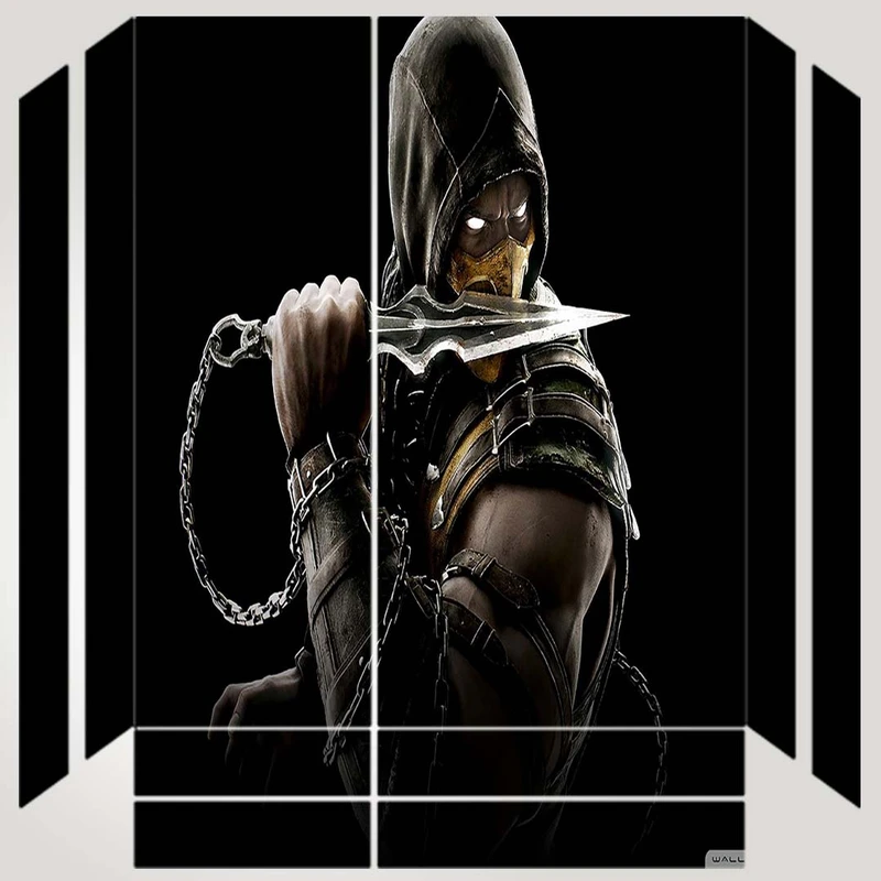 برچسب پلی استیشن ۴ مدل ps4 fat طرح mortal kombat کد PS-1030