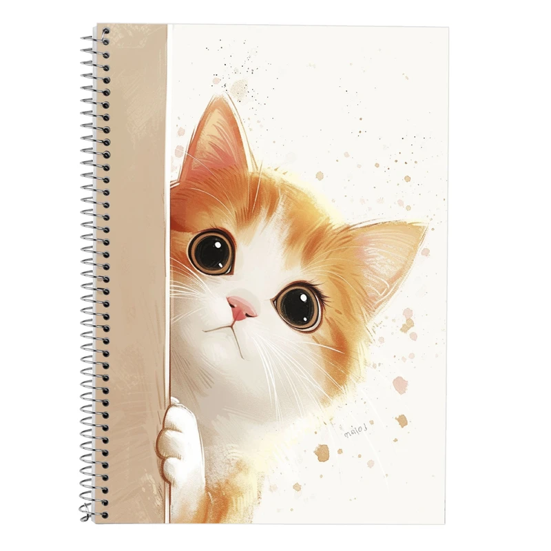 دفتر زبان 50 برگ مدوپد مدل سه خط طرح گربه کد DF14721