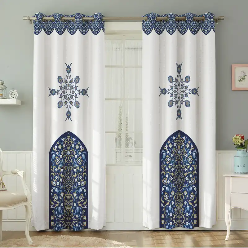 پرده نیروانا طرح سنتی  مدل مخمل کد 9910 سایز 140×280 سانتی متر