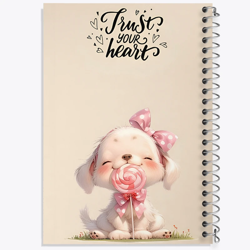 دفتر مشق 100 برگ خندالو طرح سگ کیوت کد F5164