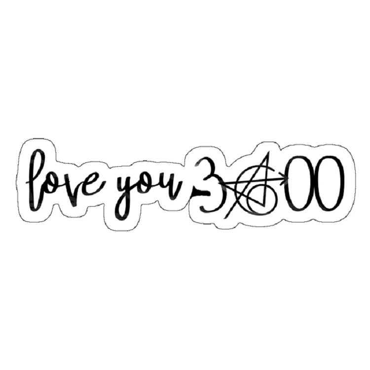 استیکر لپ تاپ مدل Love you 3000 // Avengers Endgame film quote