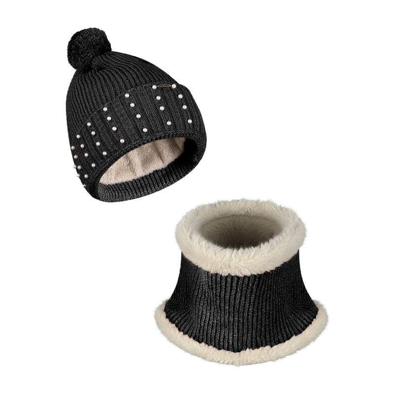 ست کلاه و شال گردن بافتنی زنانه سیلکا مدل Rima1