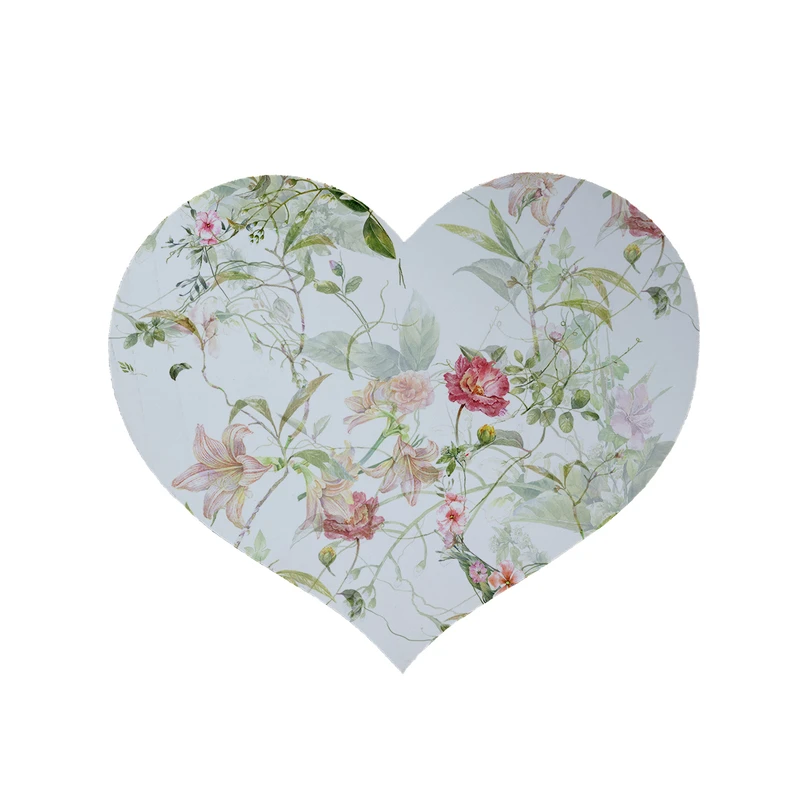 پادری مدل قلب طرح گل کد 5099 سایز 90x90 سانتی متر 