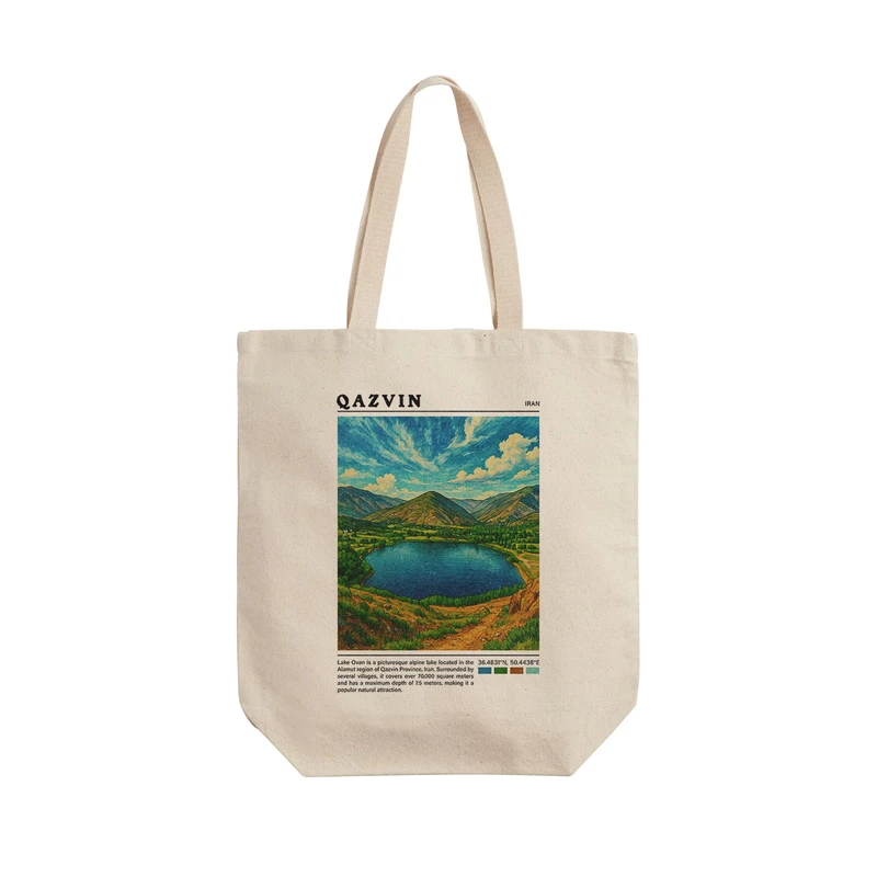 ساک خرید ترمه طراحان ایده مدل دریاچه اوان قزوین کد map0856 - L