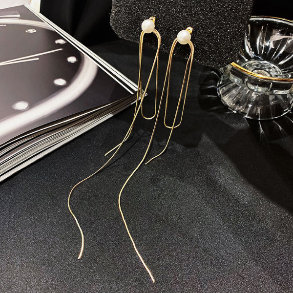 گوشواره زنانه مدل آویزی بلند بسته 2 عددی