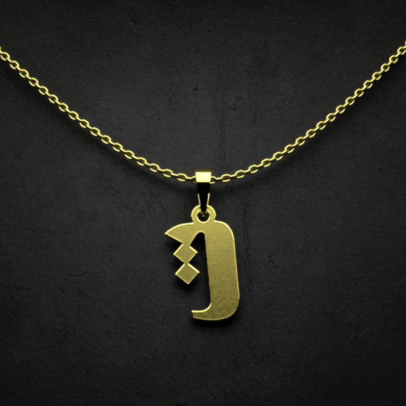 گردنبند طلا 18 عیار زنانه مدوپد مدل حرف ت کد I2-1-1836