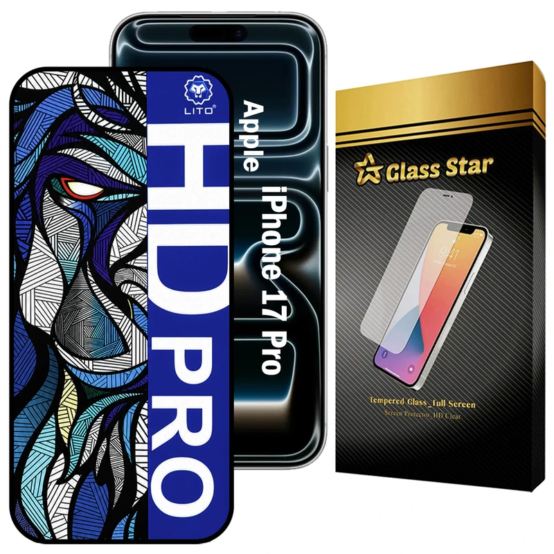 محافظ صفحه نمایش گلس استار مدل LITOHDG مناسب برای گوشی موبایل اپل iPhone 17 Pro