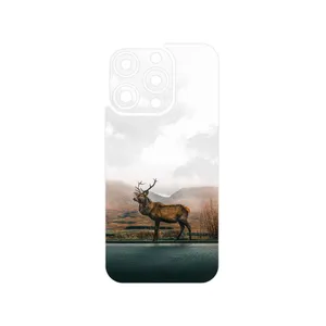 MAHOOT Horned_Deer Cover Sticker for Apple iPhone 15 Pro