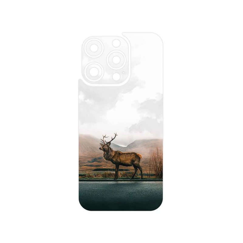 برچسب پوششی ماهوت مدل Horned_Deer مناسب برای گوشی موبایل اپل iPhone 15 Pro