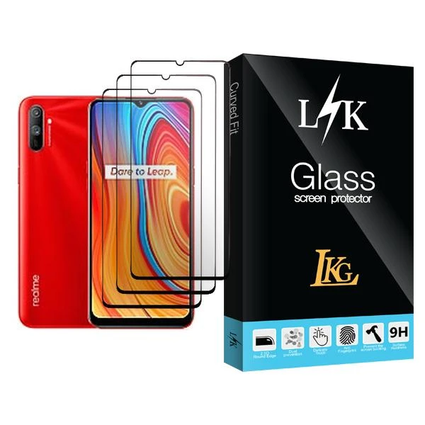 محافظ صفحه نمایش ال کا جی مدل LK Glass MIX003 مناسب برای گوشی موبایل ریلمی C3 بسته سه عددی