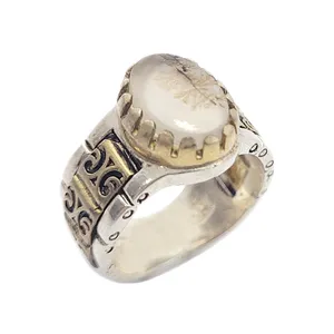 انگشتر نقره مردانه مدل شجر تک درخت کد 5949571