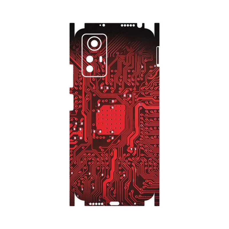 برچسب پوششی ماهوت مدل Red_Printed_Circuit_Board-FullSkin مناسب برای گوشی موبایل شیائومی Redmi Note 12S