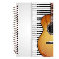 دفتر 50 برگ نت موسیقی مشایخ طرح گیتار و کیبورد کد G29