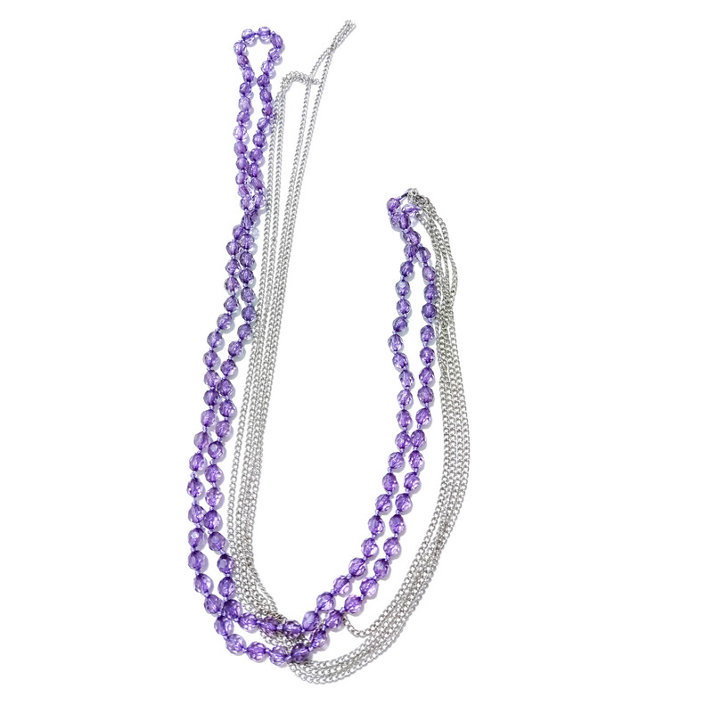 گردنبند دخترانه مدل سنگ و استیل Italy کد 2022