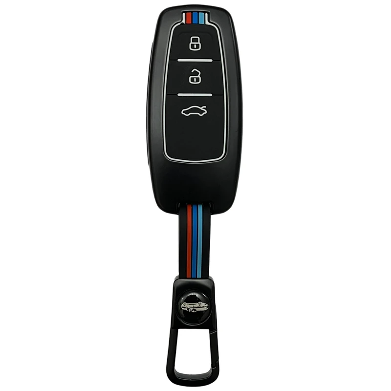 کاور ریموت و سوئیچ خودرو مدل دور فلزی شبرنگ کد JBS-76 مناسب برای کی ام سی X5 سری جدید