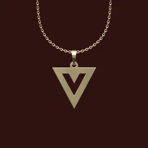 گردنبند طلا 18 عیار زنانه مدوپد مدل مثلث کد W2-1-1136