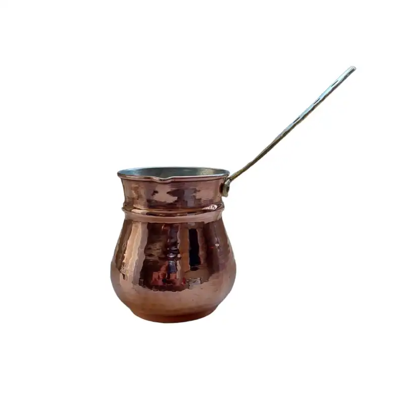 قهوه جوش مسی مدل دسته برنجی کد YOBO