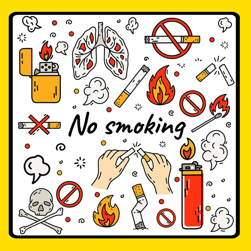 تابلو هشدار مدل سیگار ممنوع کد 005