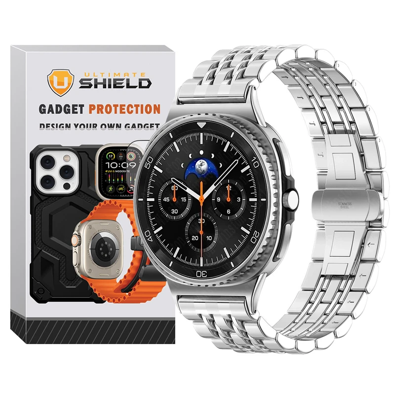 بند آلتیمیت شیلد مدل 7Row NV8 مناسب برای ساعت هوشمند سامسونگ Galaxy Watch 8 Classic 46mm