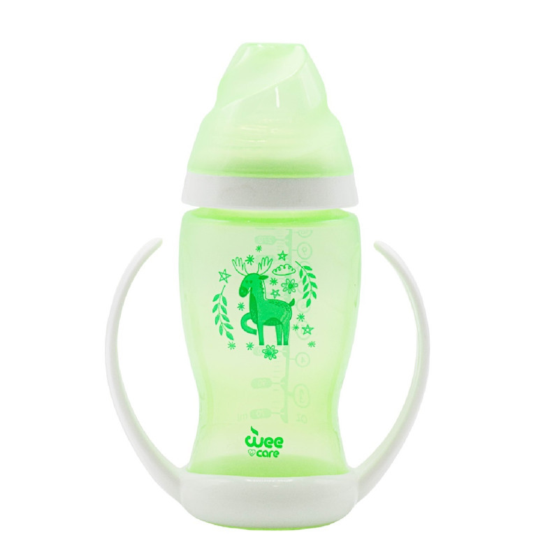 لیوان وی کر مدل سر سیلیکونی ارتجاعی Latch طرح گوزن کد C707 گنجایش 300 میلی لیتر