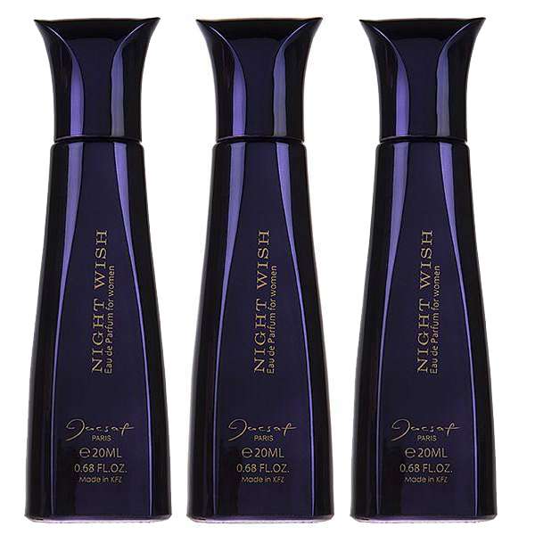 عطر جیبی زنانه ژک ساف مدل نایت ویش حجم 20 میلی لیتر بسته 3 عددی