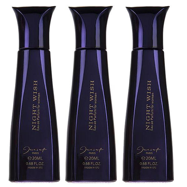 عطر جیبی زنانه ژک ساف مدل نایت ویش حجم 20 میلی لیتر بسته 3 عددی