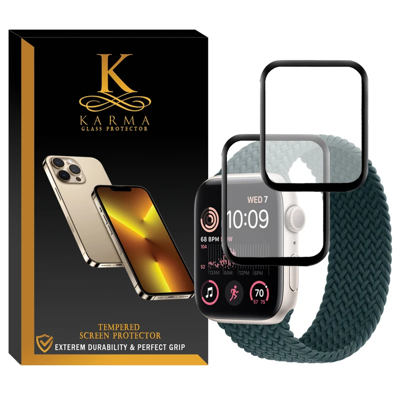 محافظ صفحه نمایش کارما مدل KA-PM مناسب برای اپل واچ سری 1/2/3 سایز 44 میلی متری بسته دو عددی