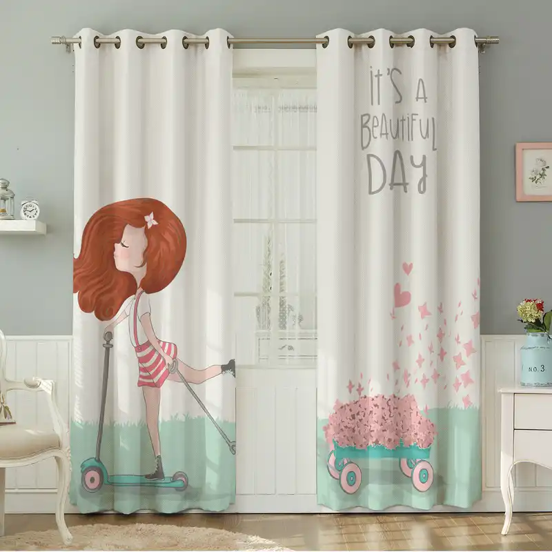 پرده نیروانا طرح  کودک مدل مخمل کد 4959سایز 140×280 سانتی متر